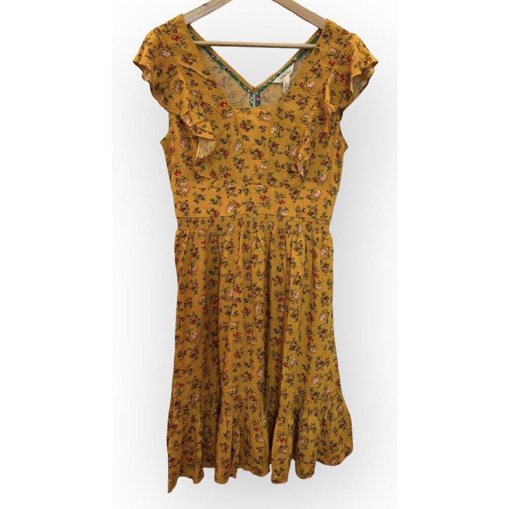 MATILDA JANE Fantasy Fancy Brilliant Daydream Women's S Floral Dress Yellow NWT - Picture 5 of 11